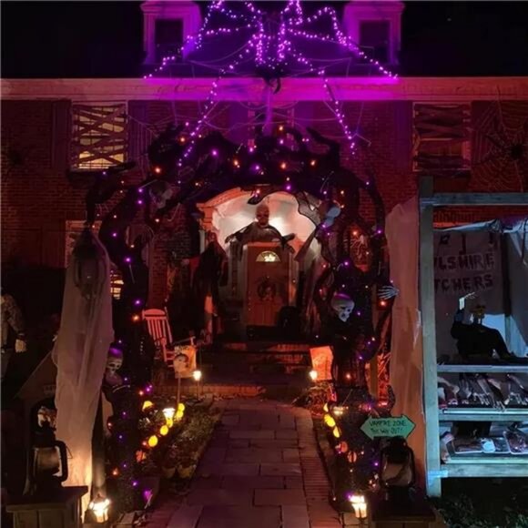 2 Pack Purple and Orange Fairy String Lights, Total 80FT 240LED - Picture 2 of 8